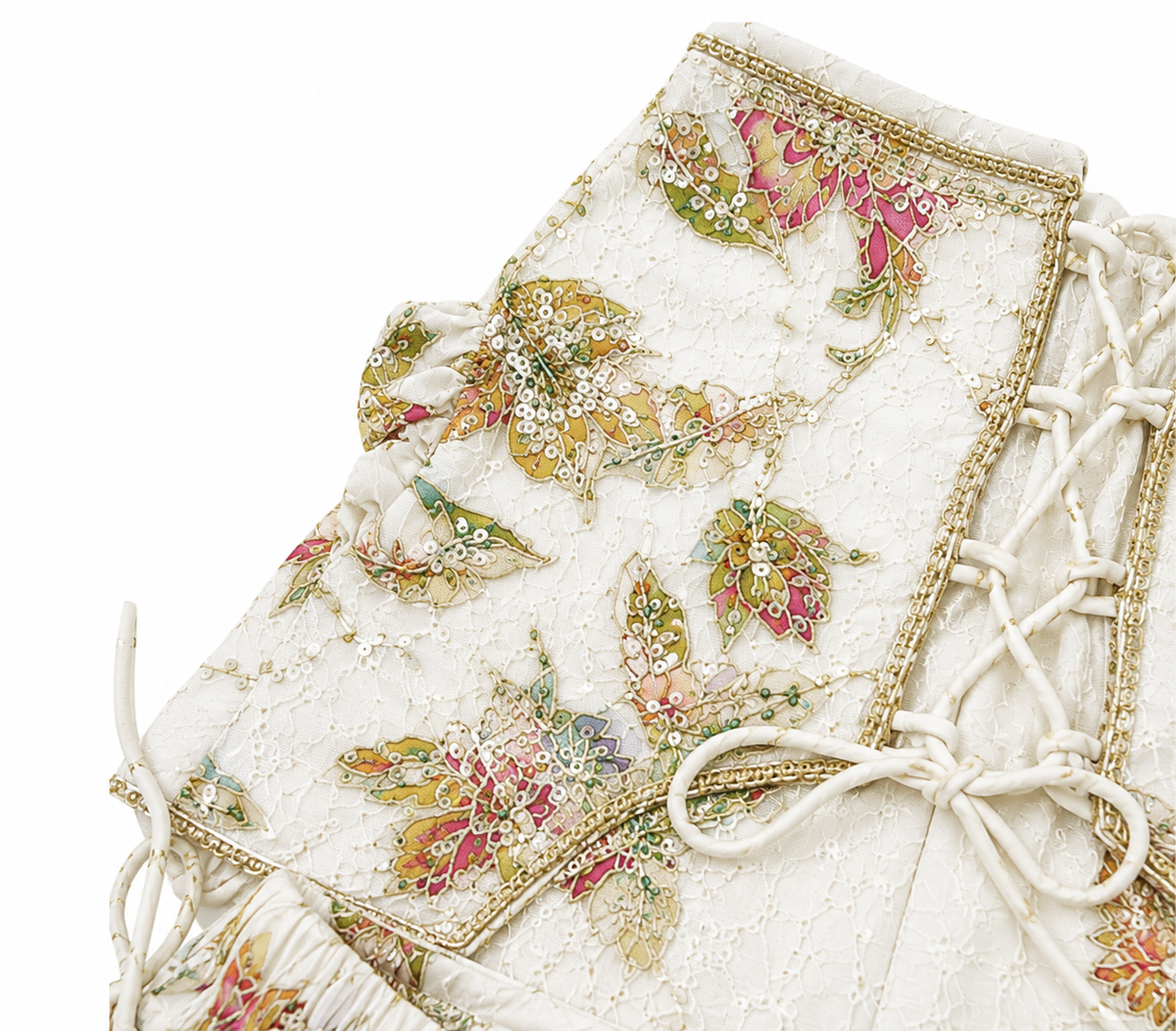 White Floral Dog Lehenga